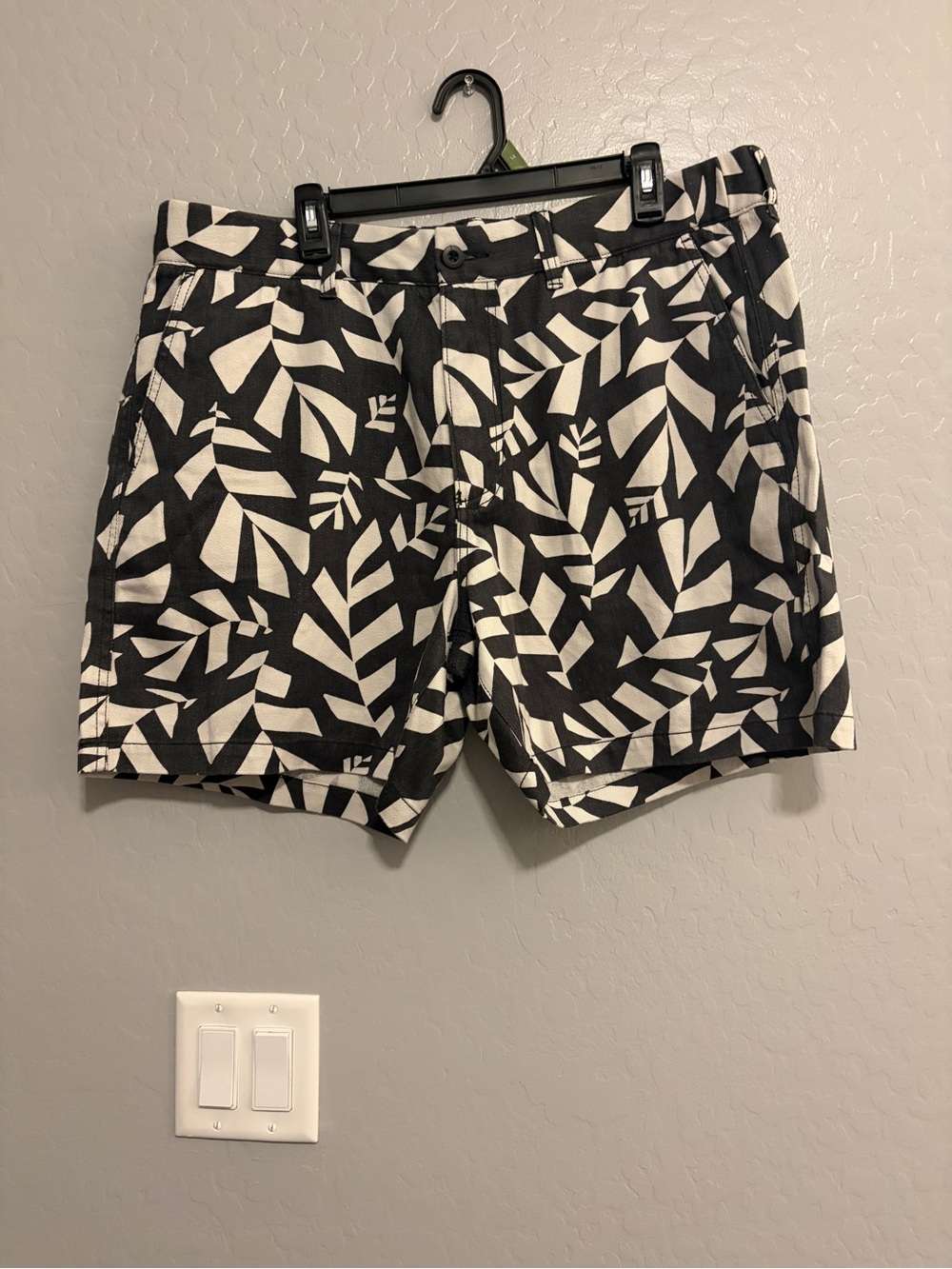 Madewell Men’s XL Hemp Cotton Printed Shorts Thunder Cloud NF016 NWT - Picture 3 of 13
